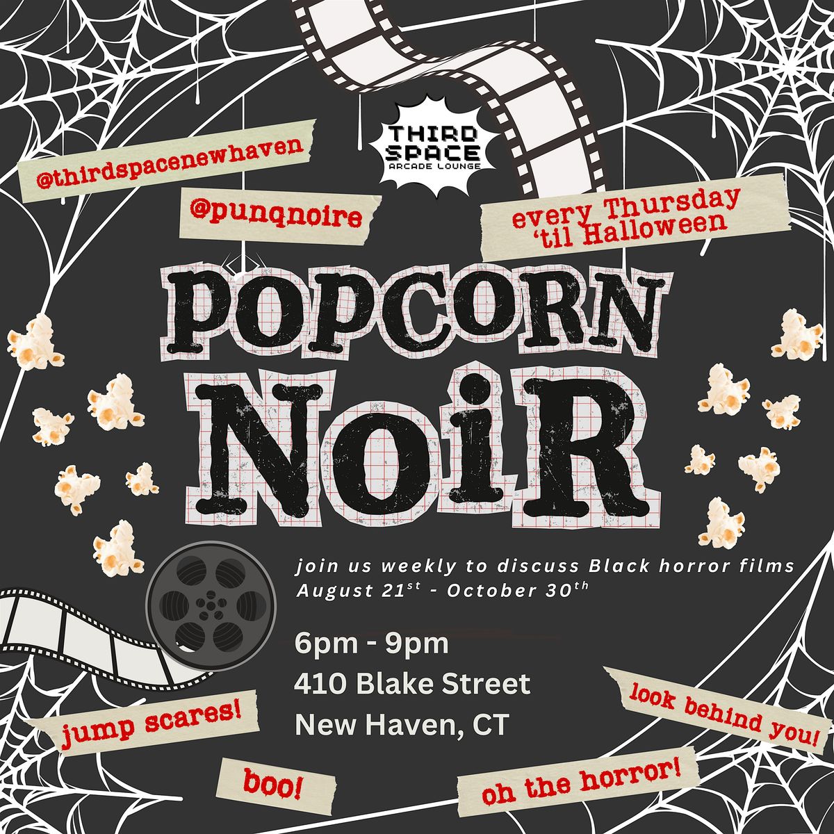 POPCORN NOIR, 28 August | Event in New Haven | AllEvents