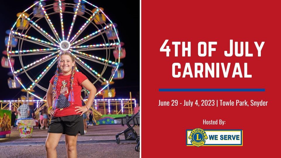 4th of July Carnival, Towle Park, Snyder Texas, 29 June to 4 July