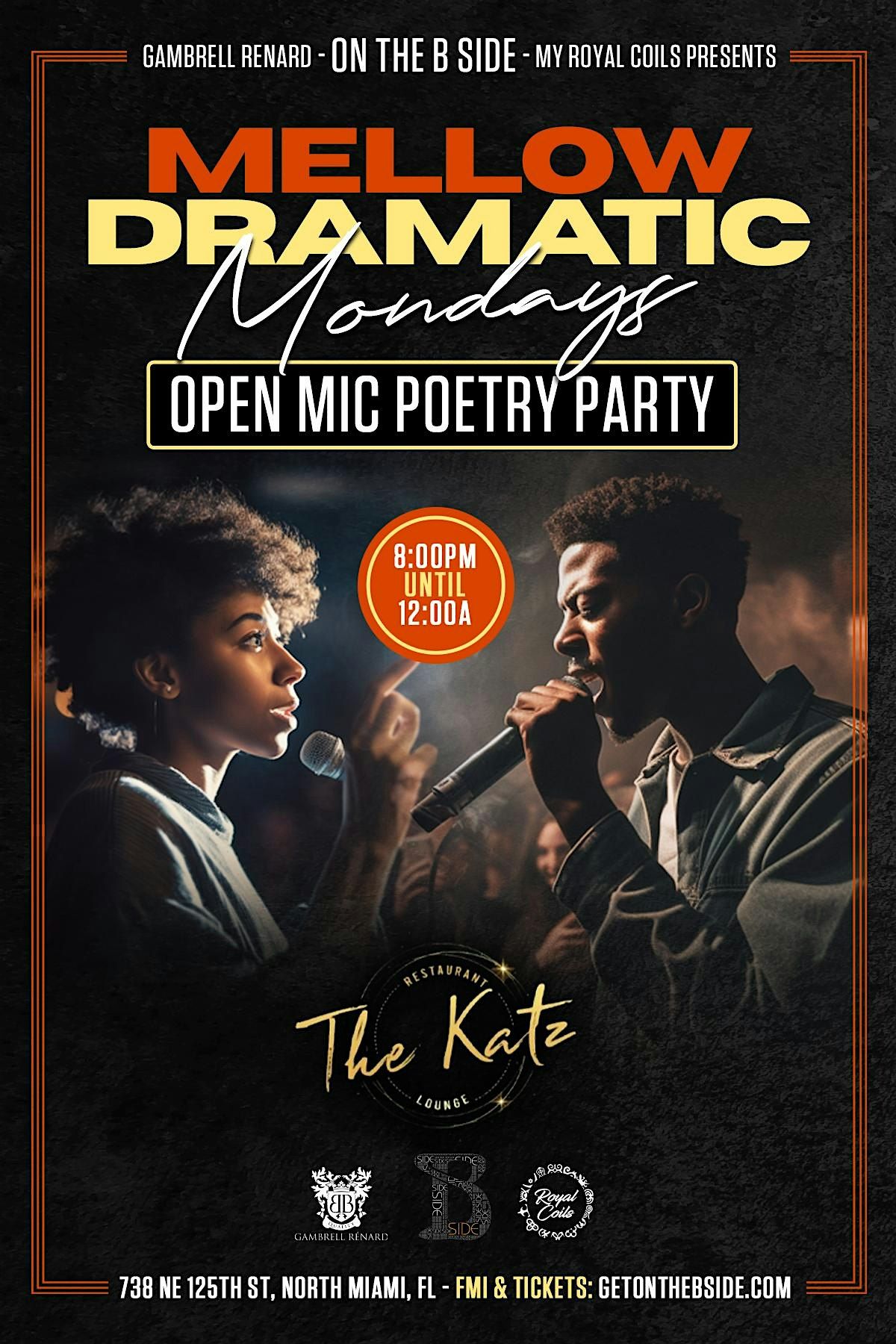 Mellow Dramatic Mondays Open Mic  Poetry Party (The Newness), 5 May | Event in North Miami | AllEvents