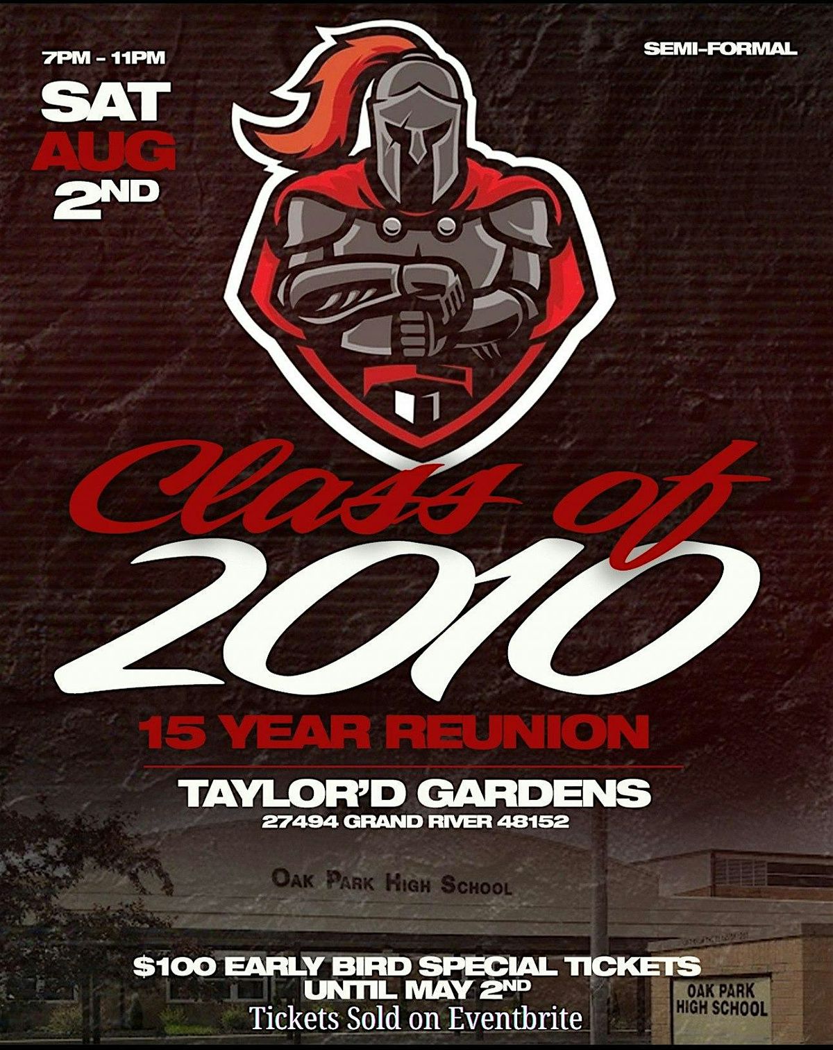 Class of 2010's 15 Year Reunion, 2 August | Event in Livonia | AllEvents