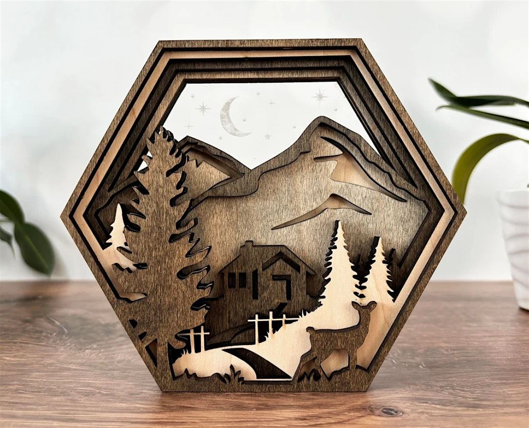 Hunting Cabin Shadowbox Crafting - Yankee Cider Company, 6 June | Event in East Haddam | AllEvents