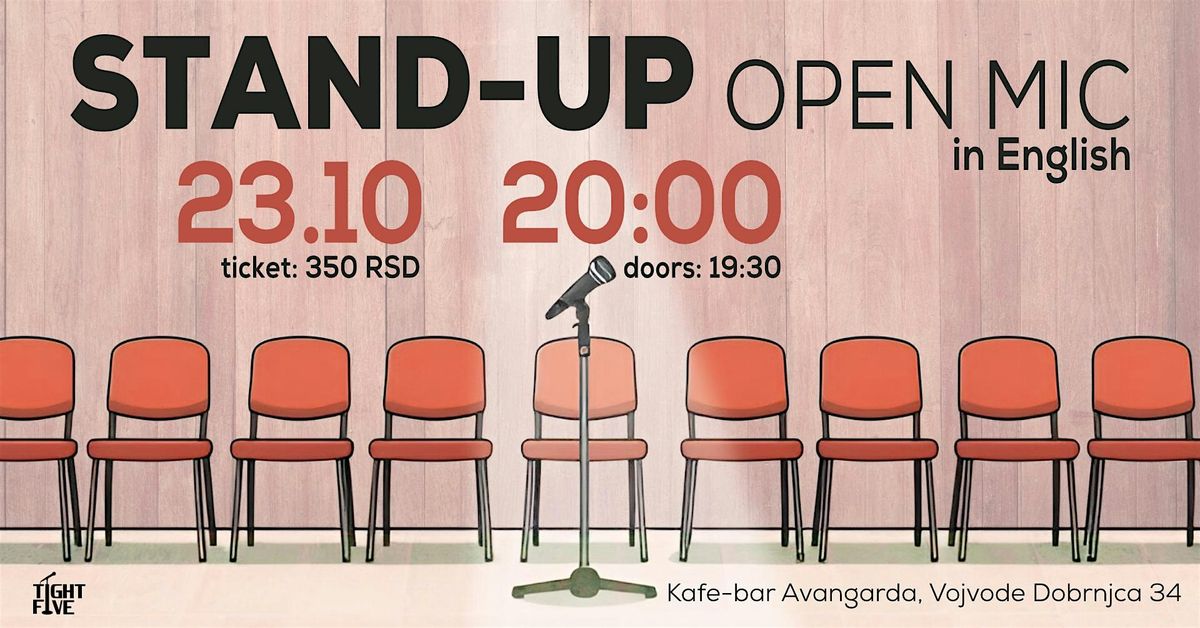 Stand-up open mic, 23 October | Event in Beograd | AllEvents