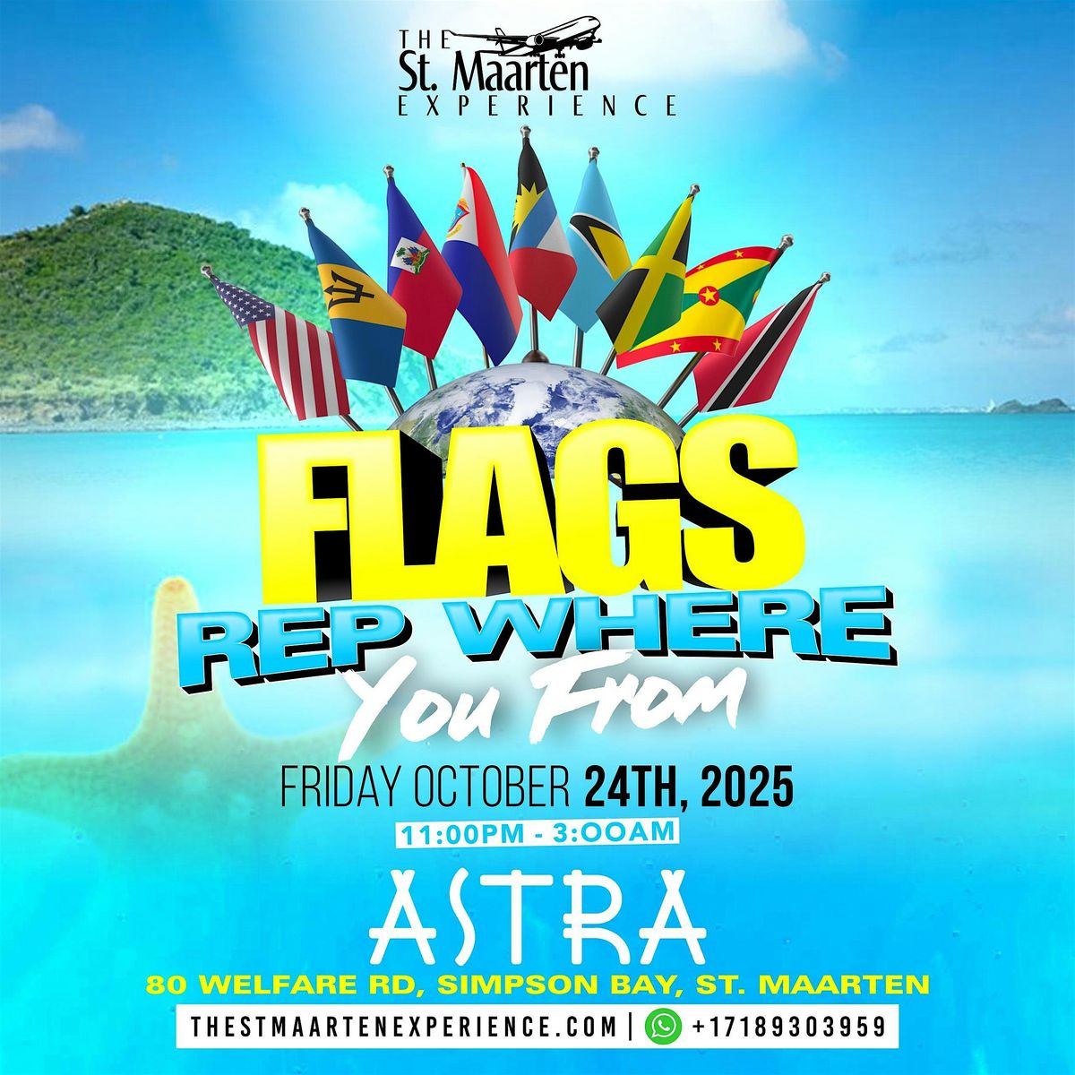 FLAGS: Rep Where You From – The International Party (St. Maarten 2025), 24 October | Event in Philipsburg