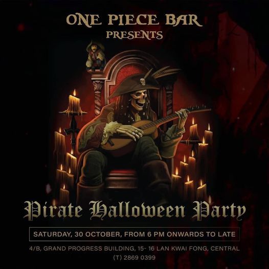 Pirate Halloween Party One Piece Bar Hong Kong October 29 21 Allevents In