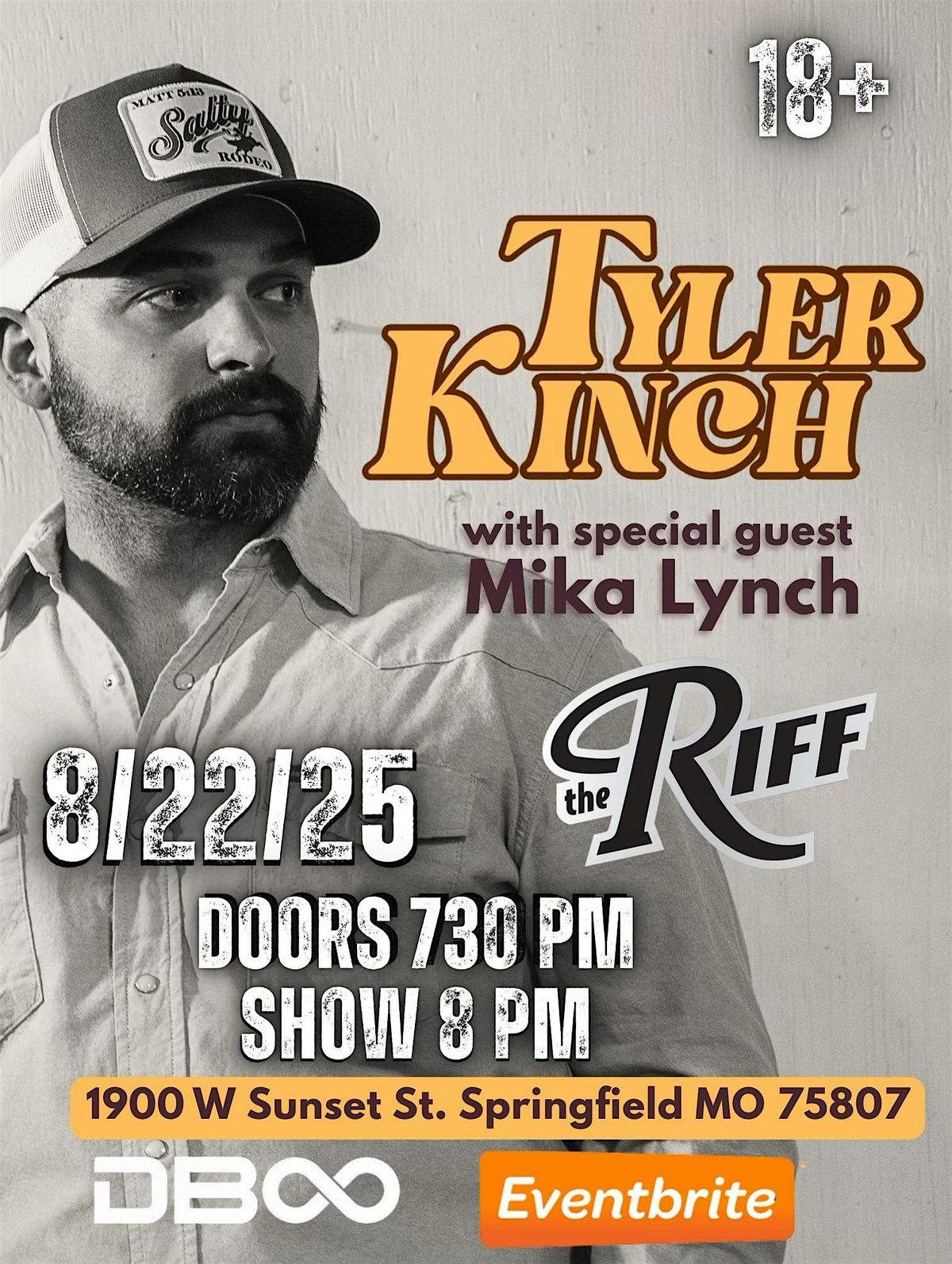 Tyler Kinch with Mika Lynch, 22 August | Event in Springfield | AllEvents