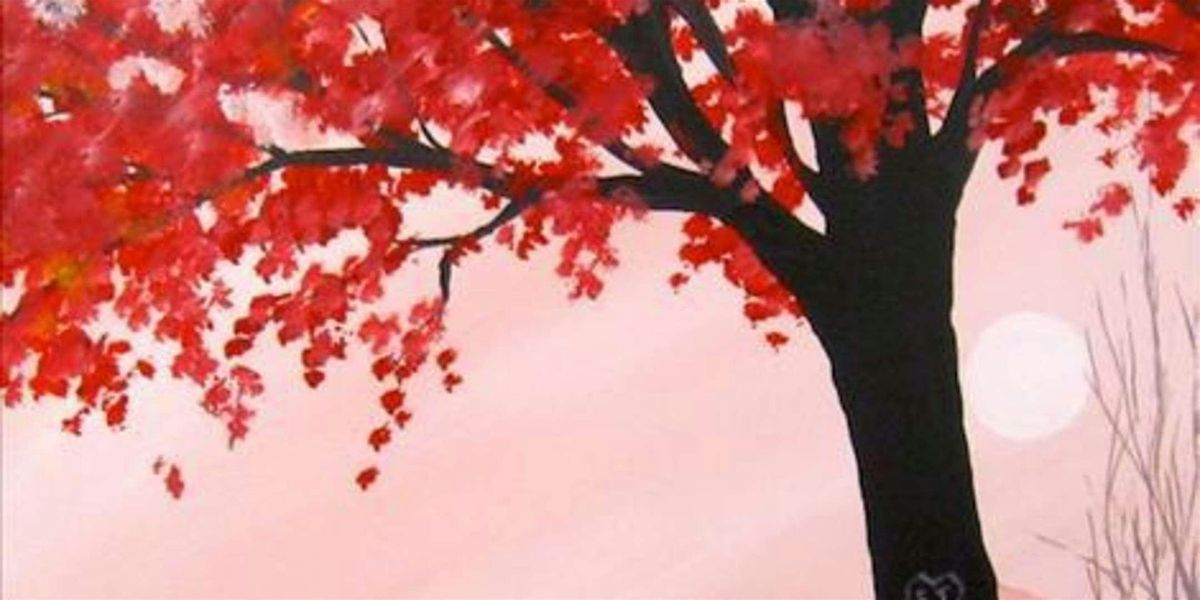 Crimson Blooms in Winter - Paint and Sip by Classpop!™, 4 June | Event in Austin | AllEvents