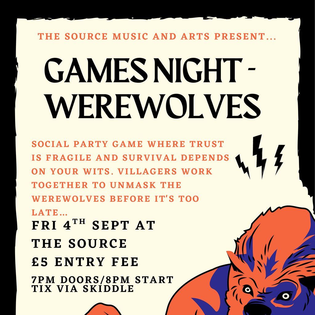 WEREWOLVES Games Night!, 4 September | Event in Carlisle | AllEvents