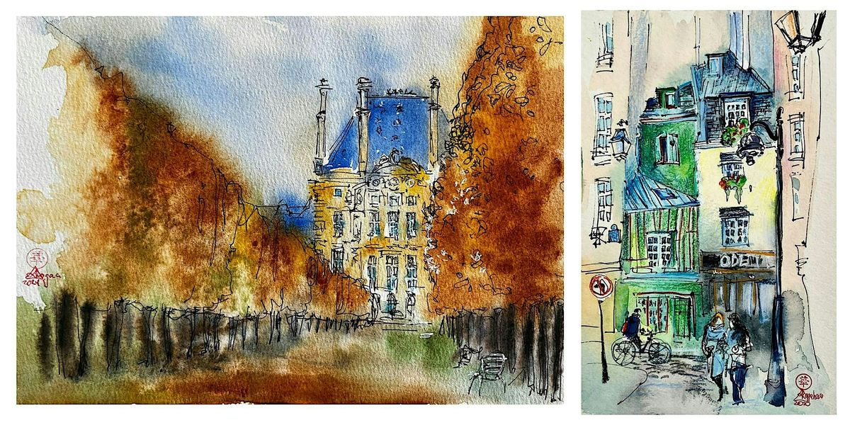 Ink in Watercolor Wash - Urban sketching, 30 August | Event in Gawler | AllEvents