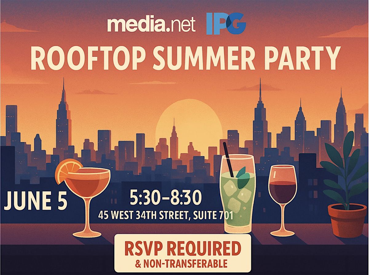 Media.net Annual Rooftop Happy Hour 2025, 5 June | Event in New York | AllEvents