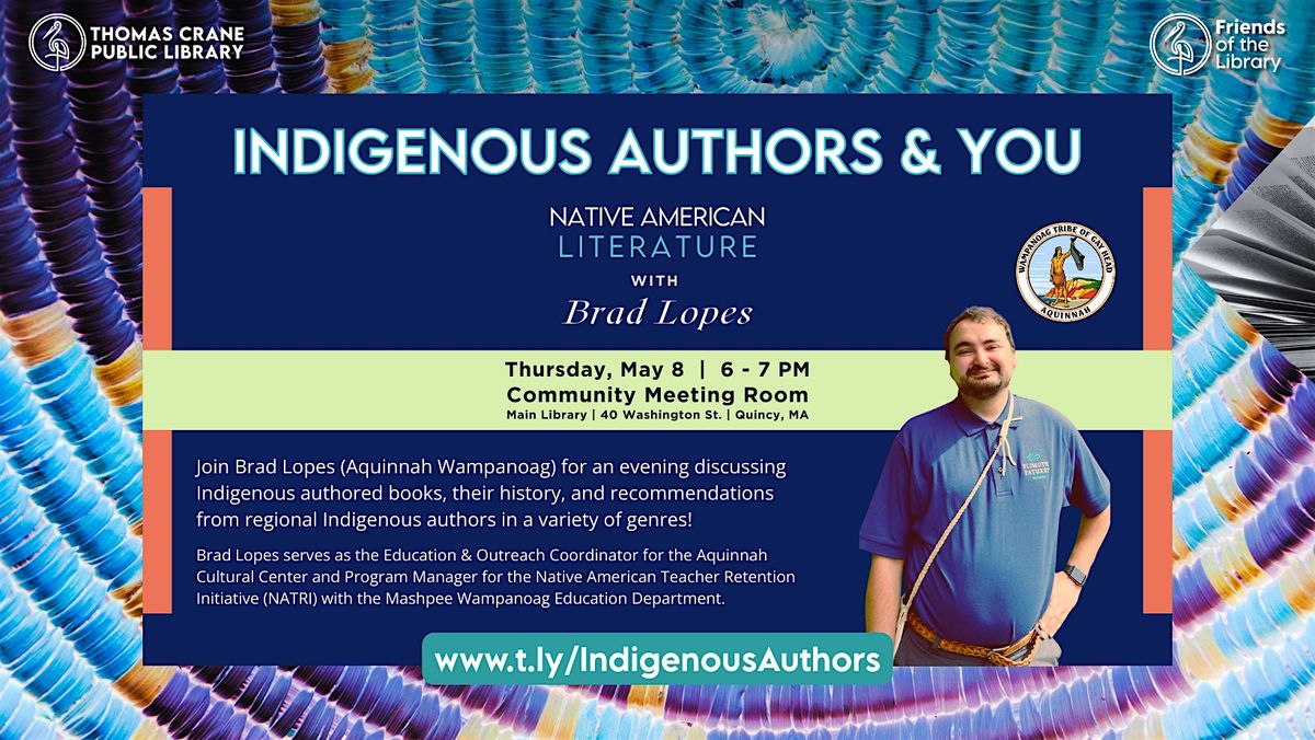 Indigenous Authors & You: Native American Literature, 8 May | Event in Quincy | AllEvents