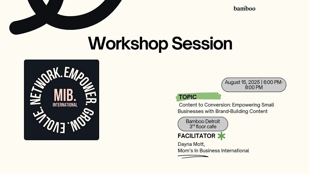 Content to Conversion: Empowering Small Businesses with Brand-Building Con, 15 August | Event in Detroit | AllEvents