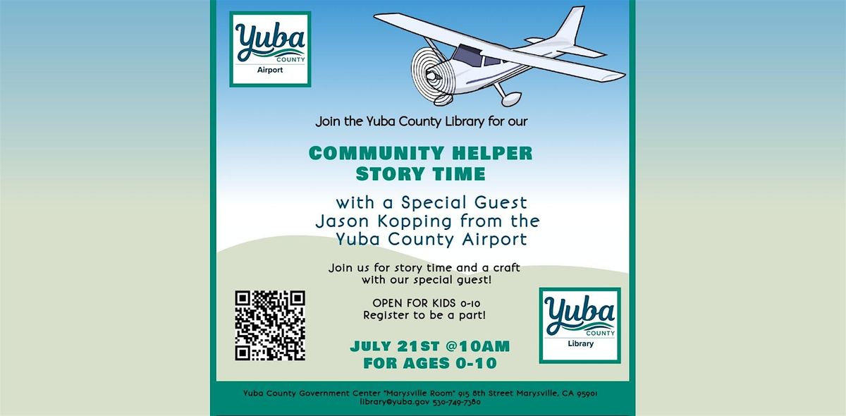 Community Helper Story Time with Jason Kopping from the Yuba County Airport | Event in Marysville | AllEvents