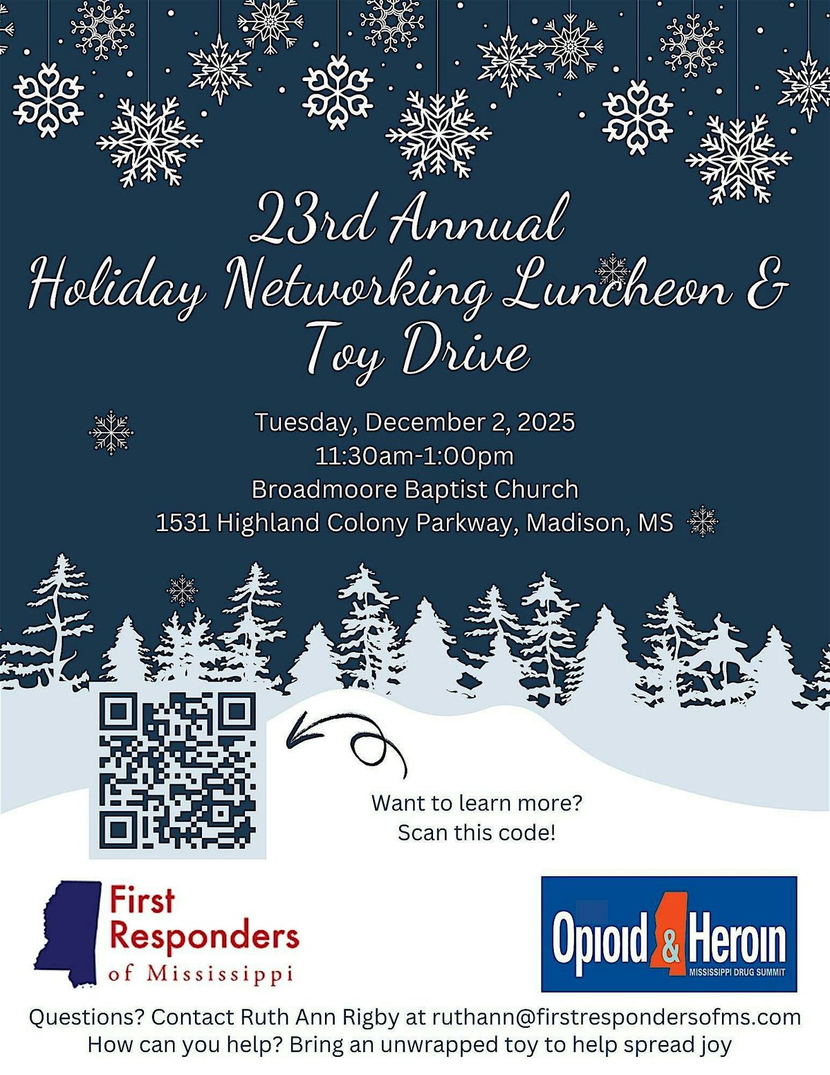 23rd Annual Holiday Networking Luncheon & Toy Drive, 2 December | Event in Madison | AllEvents