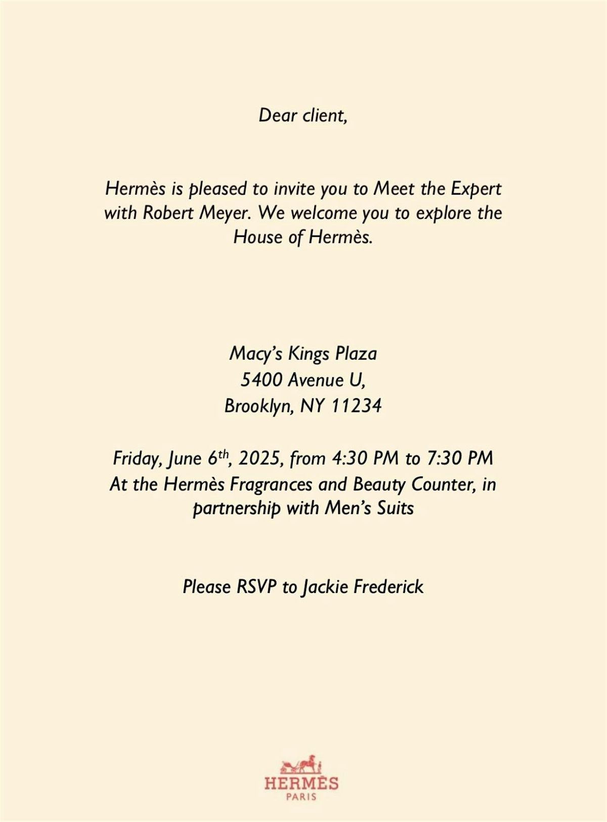Hermes  Kings Plaza | Event in Brooklyn | AllEvents