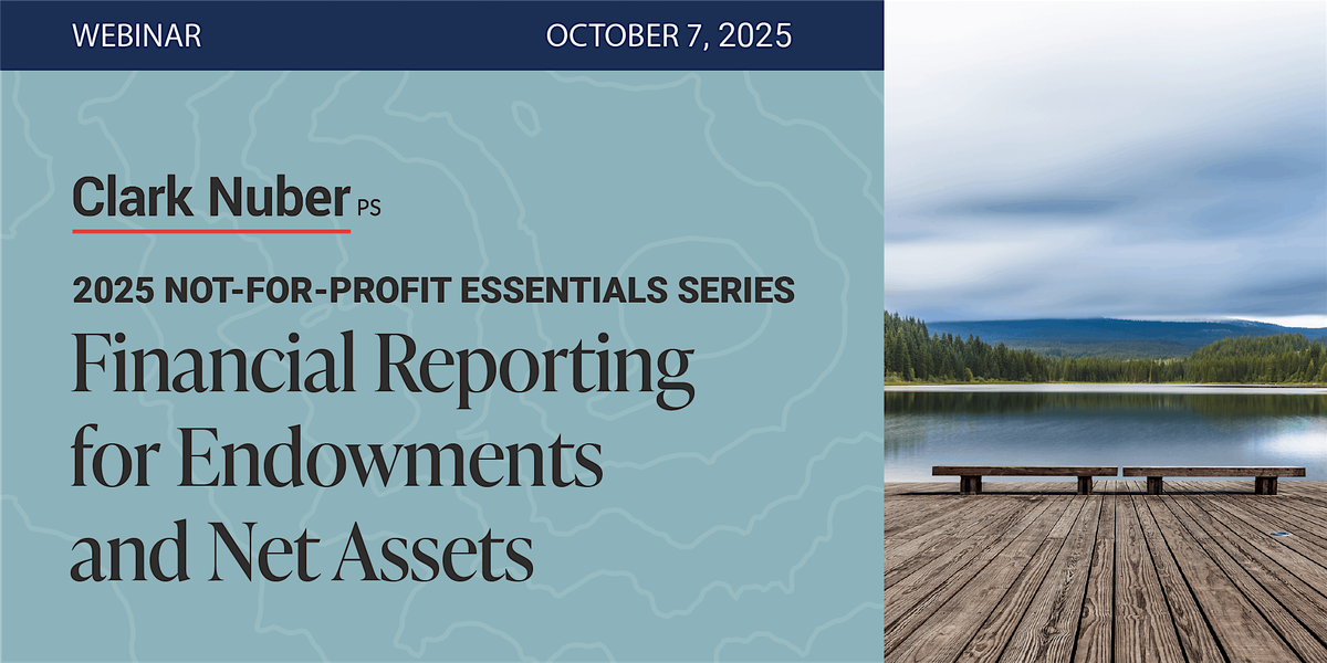 Financial Reporting for Endowments and Net Assets, 7 October | Online Event | AllEvents