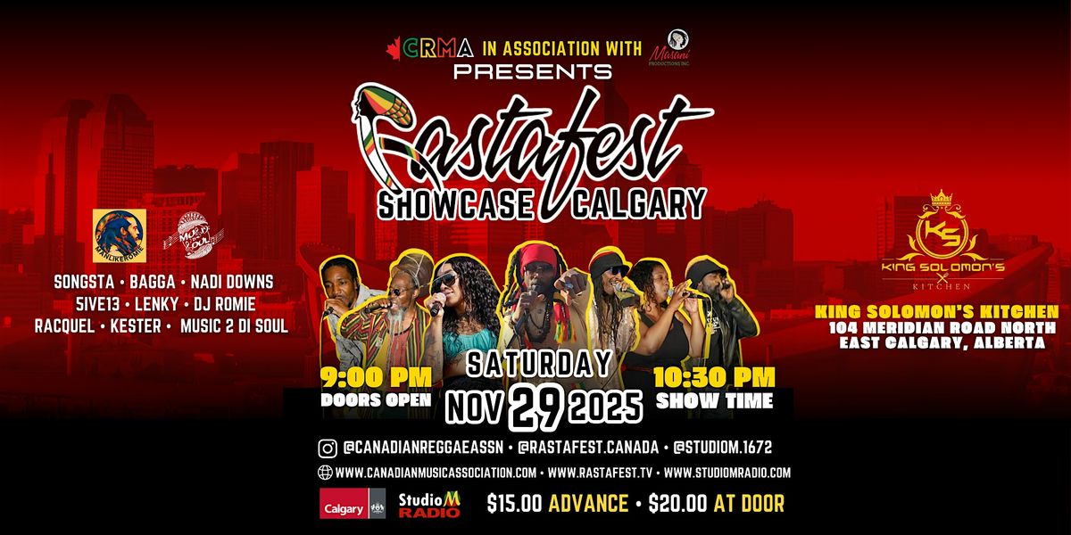Rastafest Showcase Calgary, 29 November | Event in Calgary | AllEvents