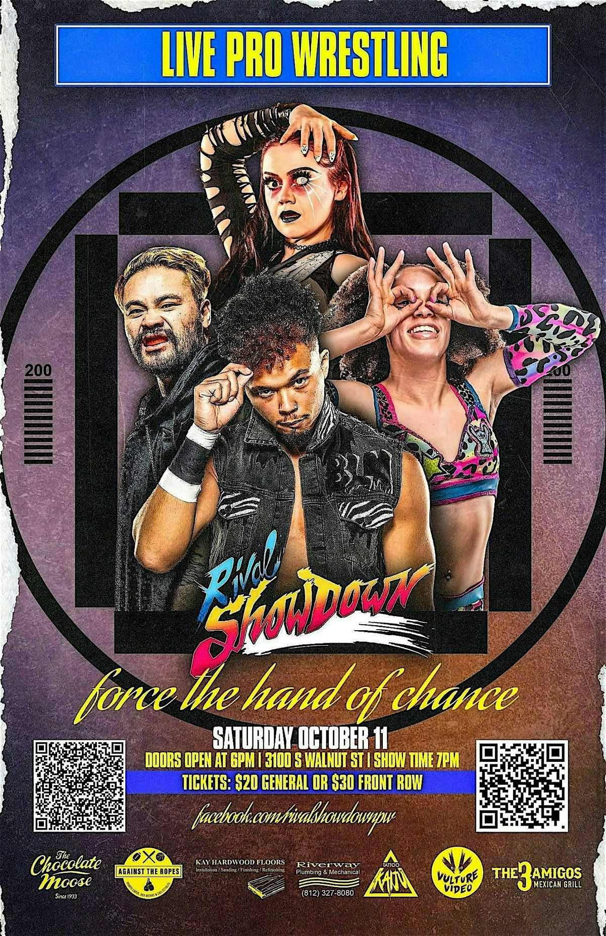Rival Showdown Presents: "Force the Hand of Chance", 11 October | Event in Bloomington | AllEvents