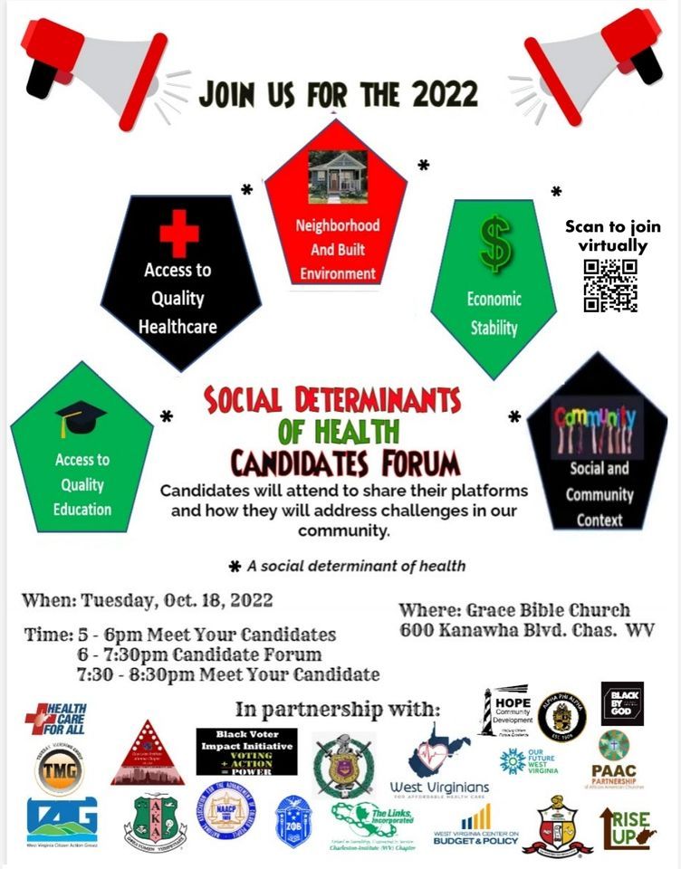 Kanawha County Candidate Forum on Health Care, 600 Kanawha Blvd W