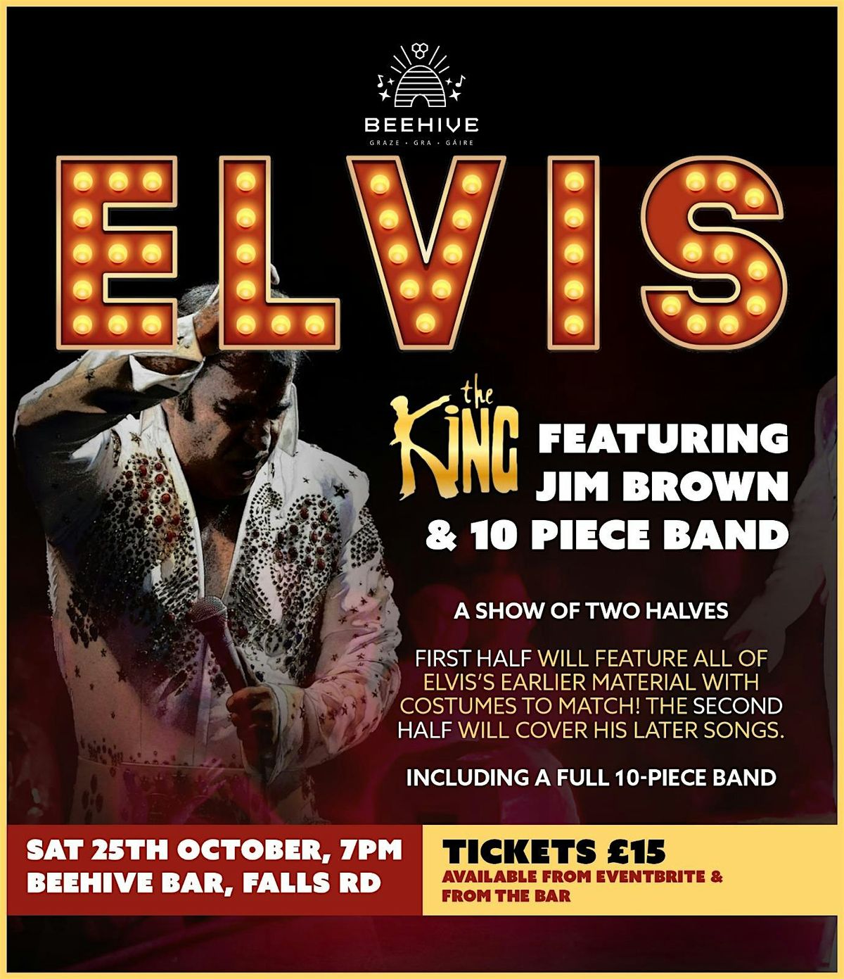 ELVIS - Featuring Jim Brown & 10 Piece Band, 28 February | Event in Belfast | AllEvents