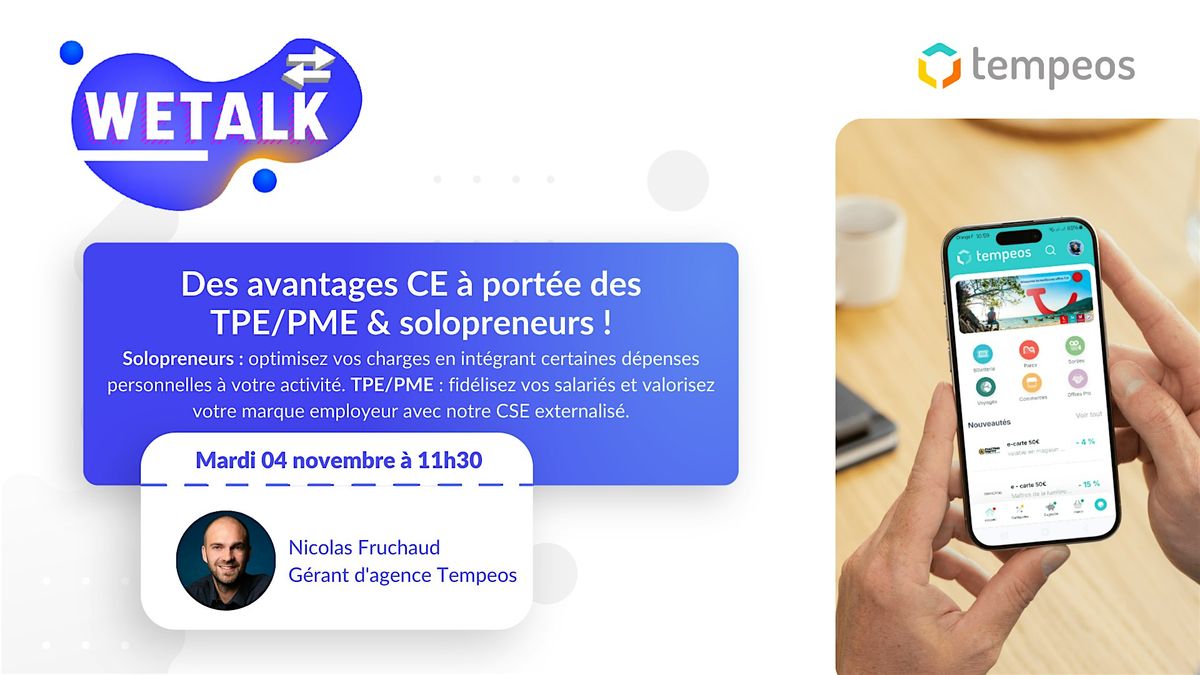 Des avantages CE à portée des TPE/PME & solopreneurs !, 4 November | Event in Angers | AllEvents
