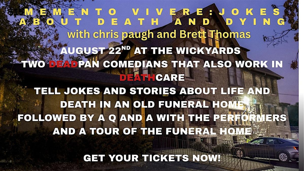 Memento Vivere: Jokes About Death and Dying, 22 August | Event in Youngstown | AllEvents