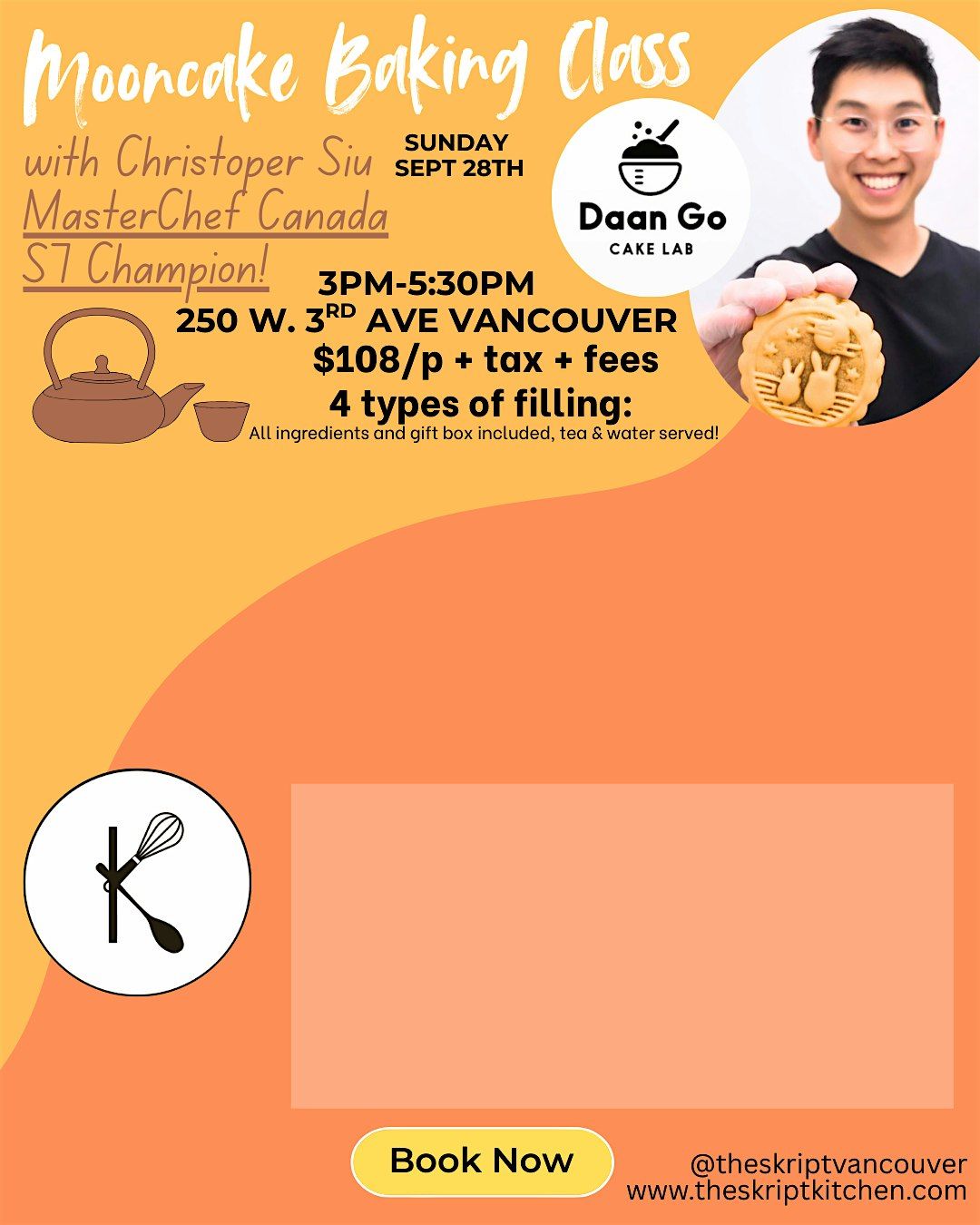 Learn to Bake Mooncakes with Christopher Siu, MasterChef Canada Champion! | Event in Vancouver | AllEvents