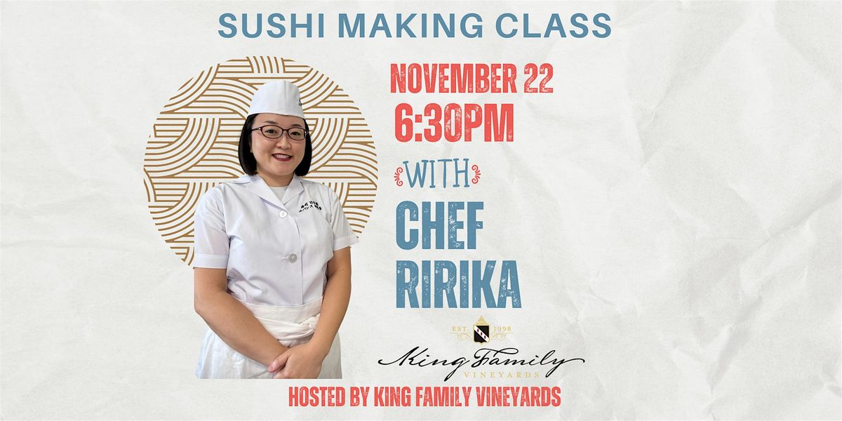 Traditional Sushi Making Class with Chef Ririka, 22 November | Event in Crozet | AllEvents