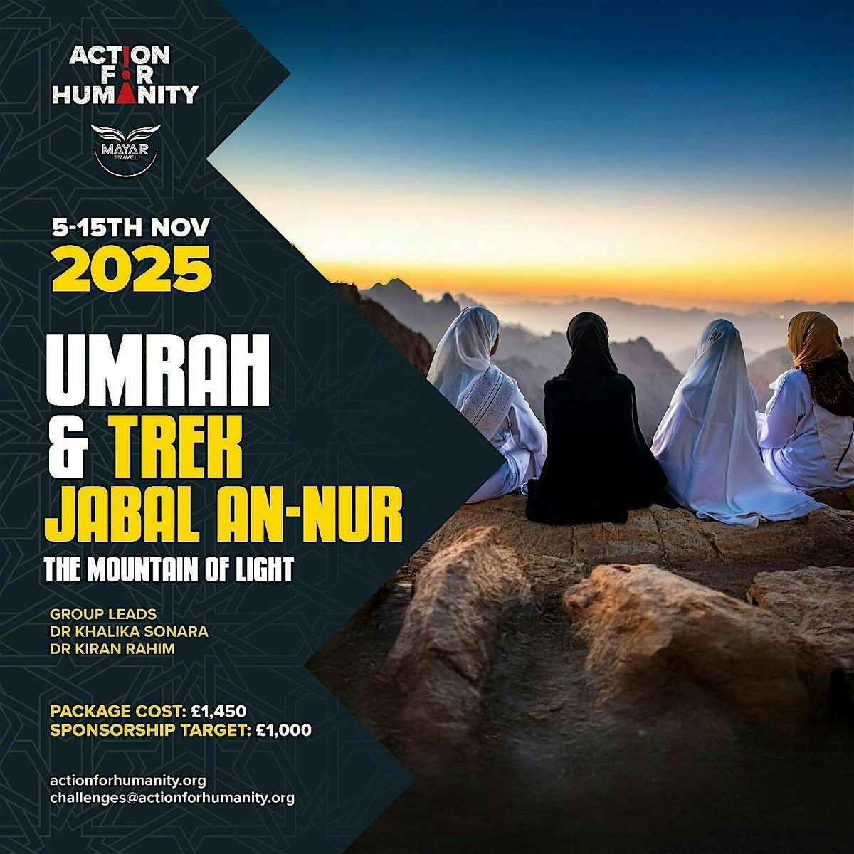 Action for Humanity Presents: Umrah and Trek Jabal An Nur, 5 November | Event in Makkah | AllEvents