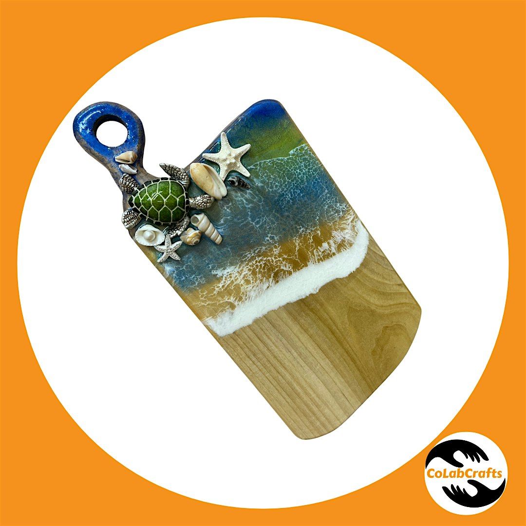 Ocean Themed Resin Cutting board workshop with embellishments bar, 24 August | Event in Escondido | AllEvents