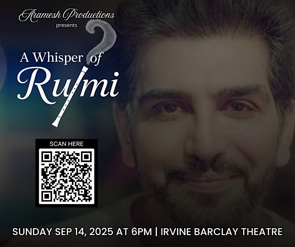 Whisper of Rumi, 14 September | Event in Irvine | AllEvents