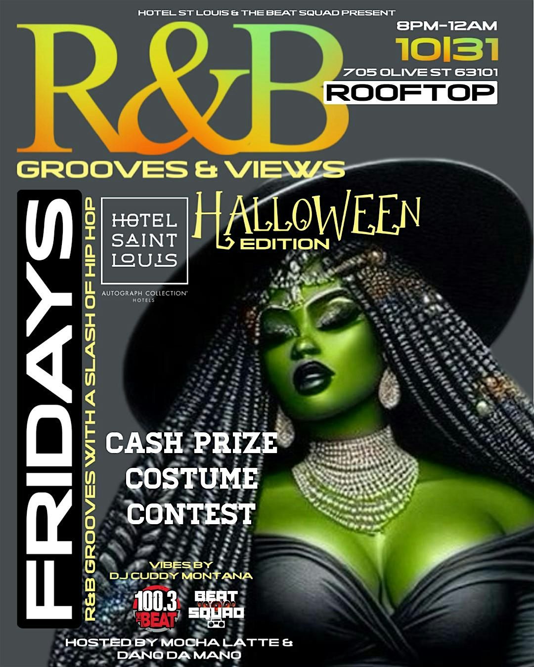 R&B Grooves & Views: Rooftop with a Slash of Hip Hop HALLOWEEN EDITION, 31 October | Event in St. Louis