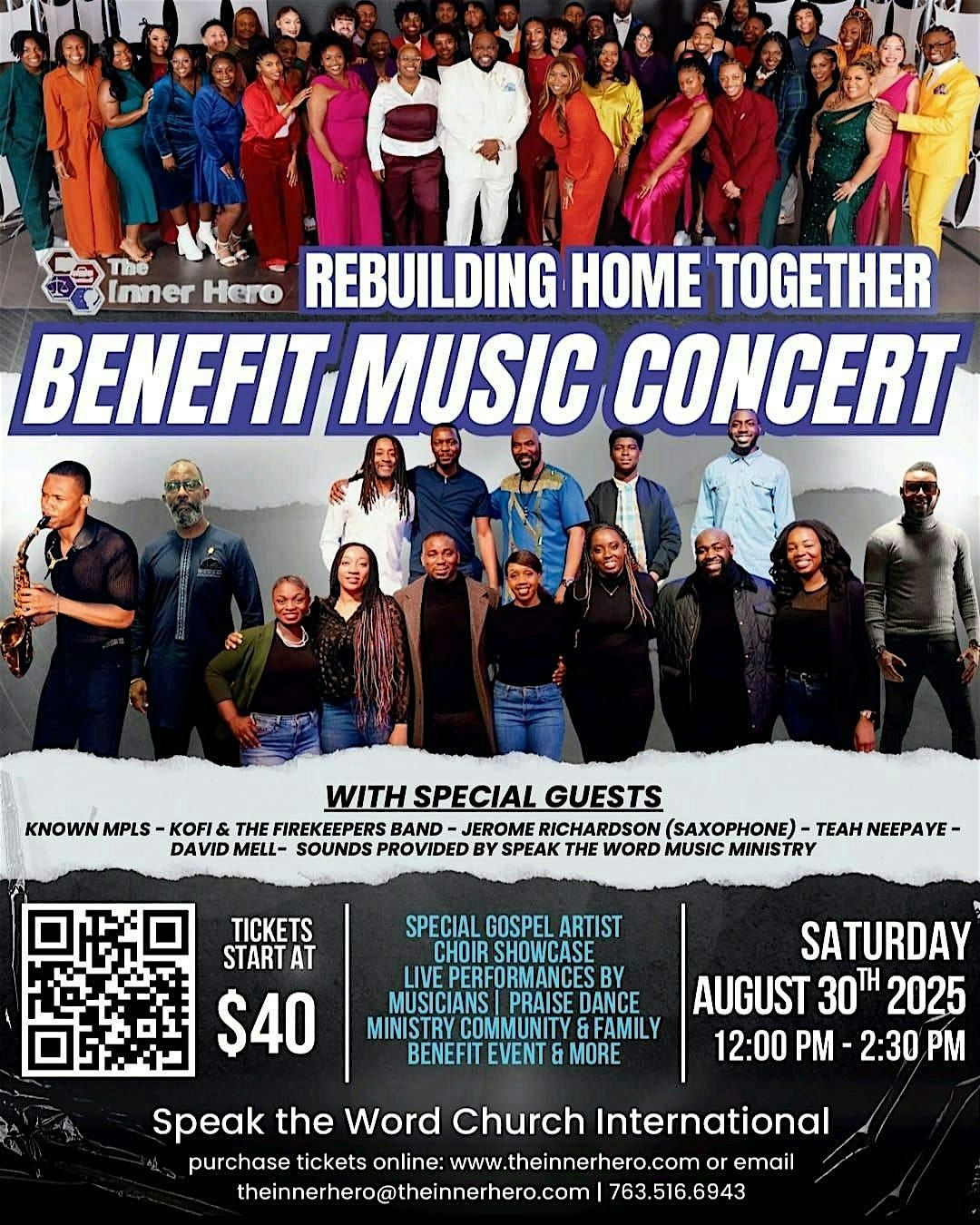 The Inner Hero|Rebuilding Home Together| Benefit Musical Concert, 30 August | Event in Minneapolis | AllEvents