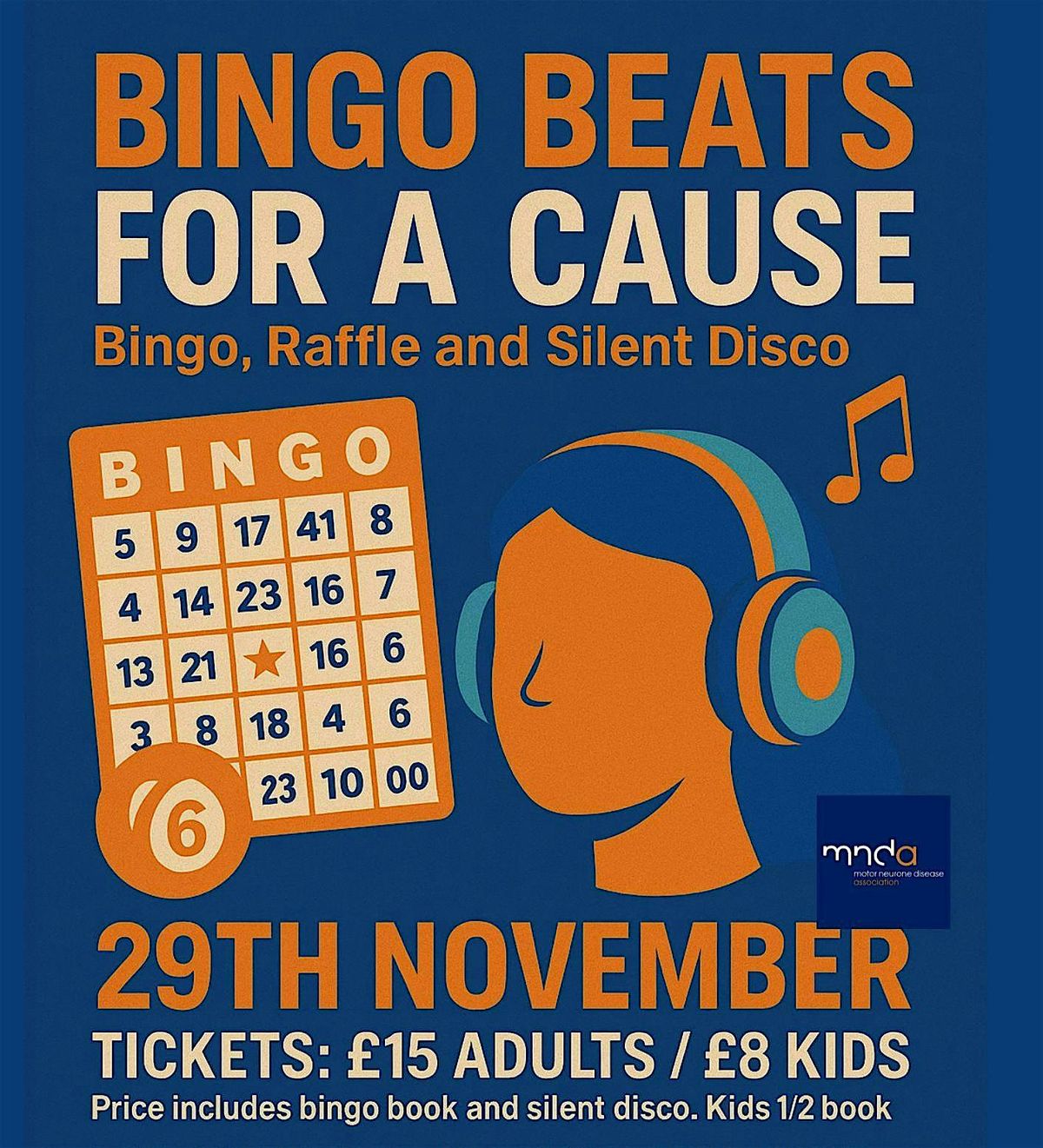 Bingo Beats for a Cause - MNDA Fundraiser for Sophie & Kelly, 29 November | Event in Bodmin | AllEvents