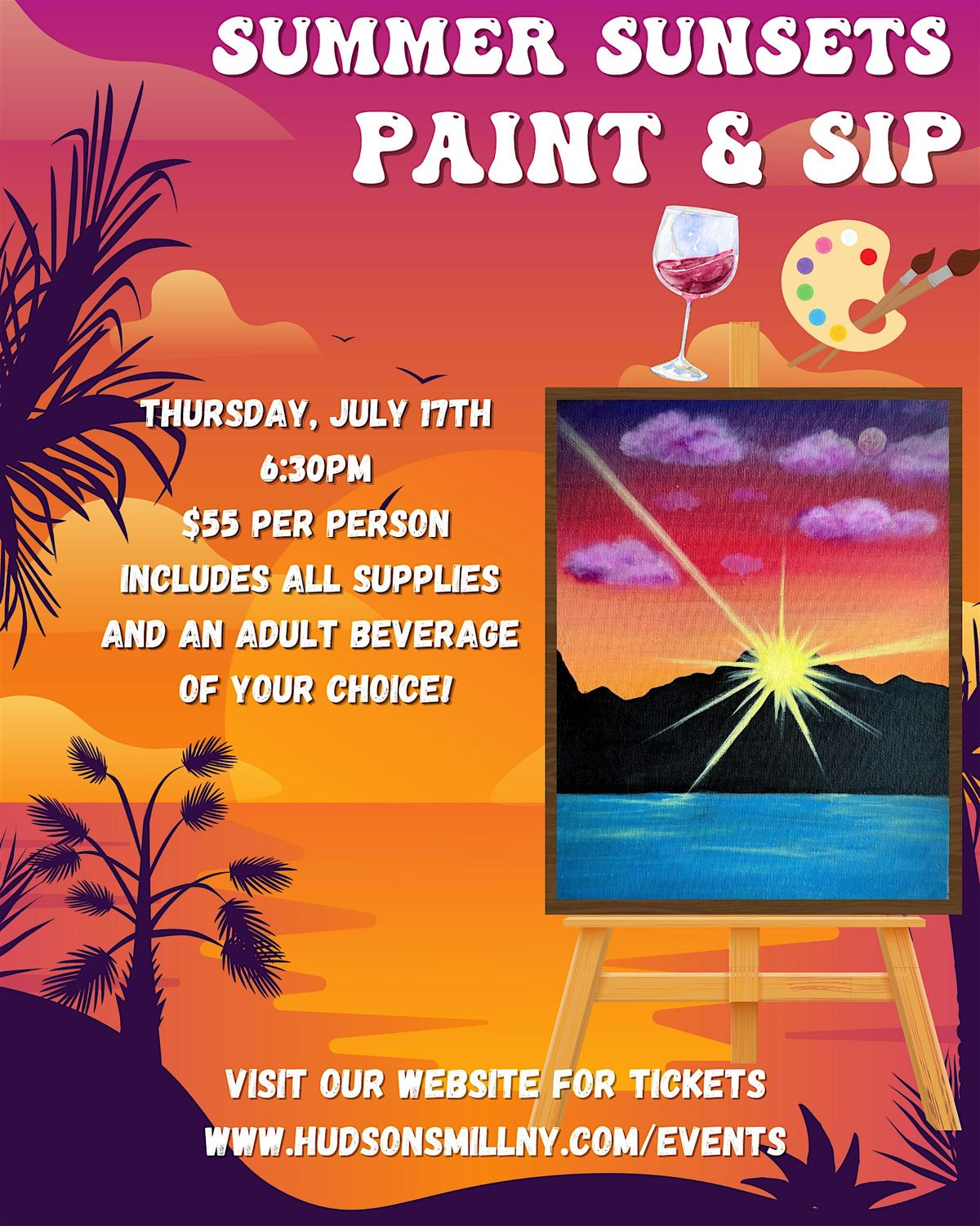 Summer Sunsets Paint & Sip!, 17 July | Event in West Haverstraw | AllEvents