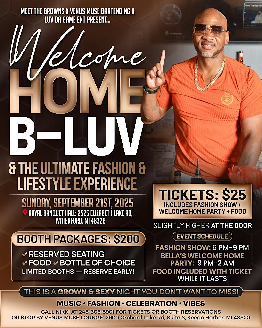 Welcome Home B-LUV & The Ultimate Fashion & Lifestyle Experience, 18 September | Event in Waterford Township