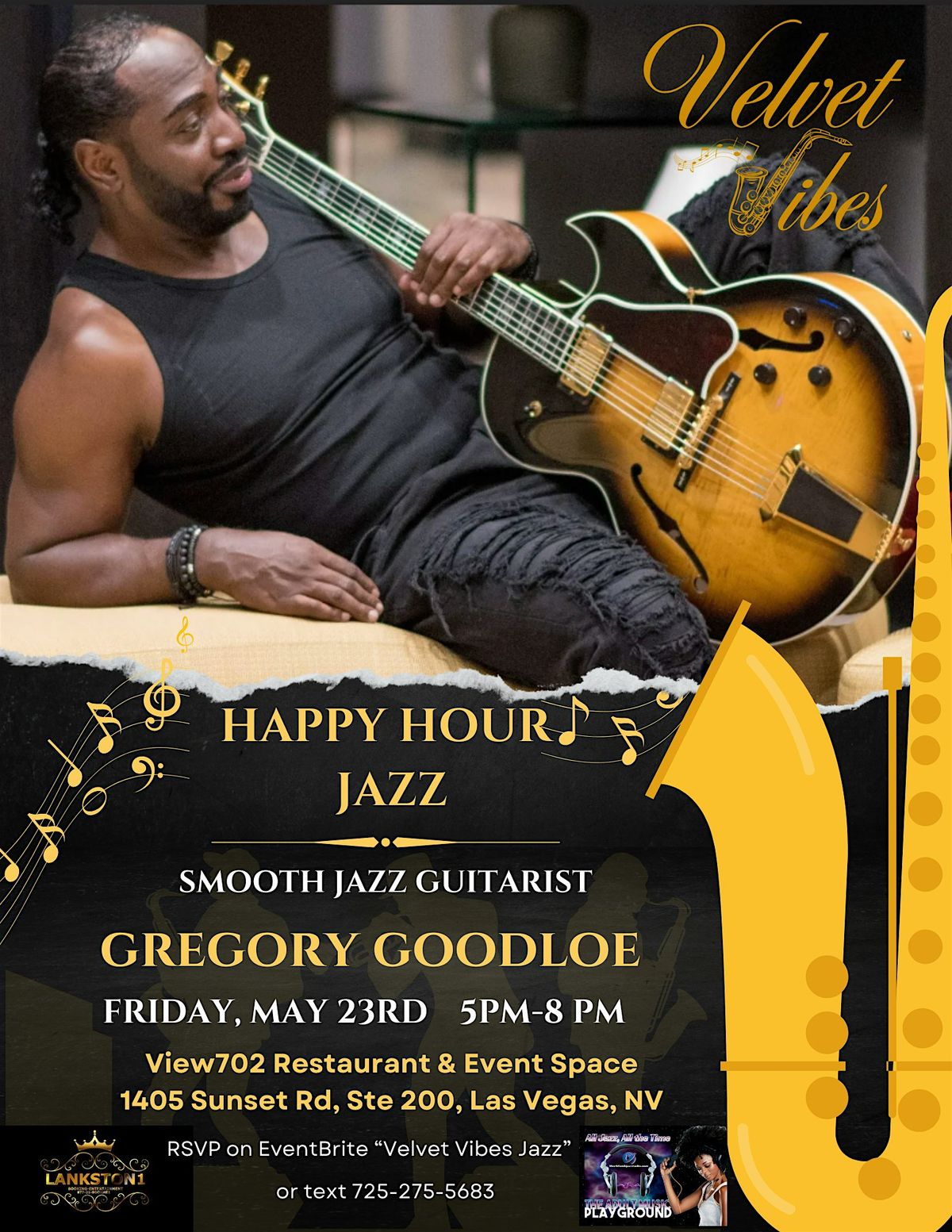 Velvet Vibes Friday "LIVE" Jazz Happy Hour ft Gregory Goodloe, 23 May | Event in Las Vegas | AllEvents