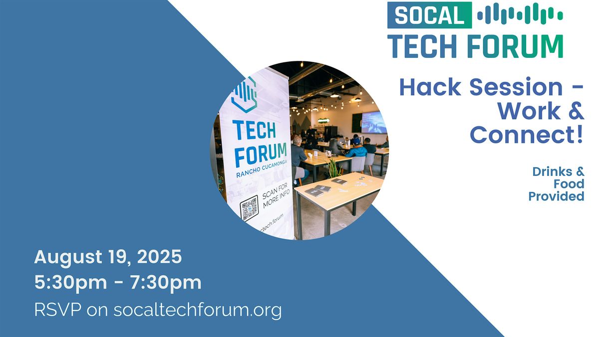 SCTF Hack Session - Work & Connect, 19 August | Event in Rancho Cucamonga | AllEvents