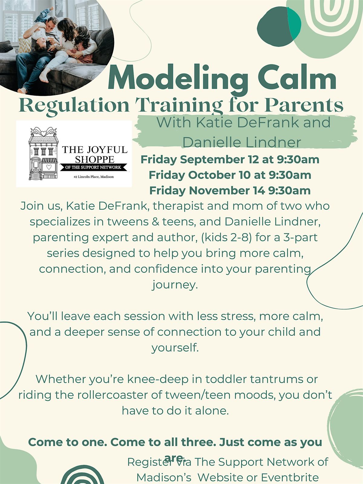 Modeling Calm with Katie DeFrank & Danielle Lindner, 12 September | Event in Madison | AllEvents