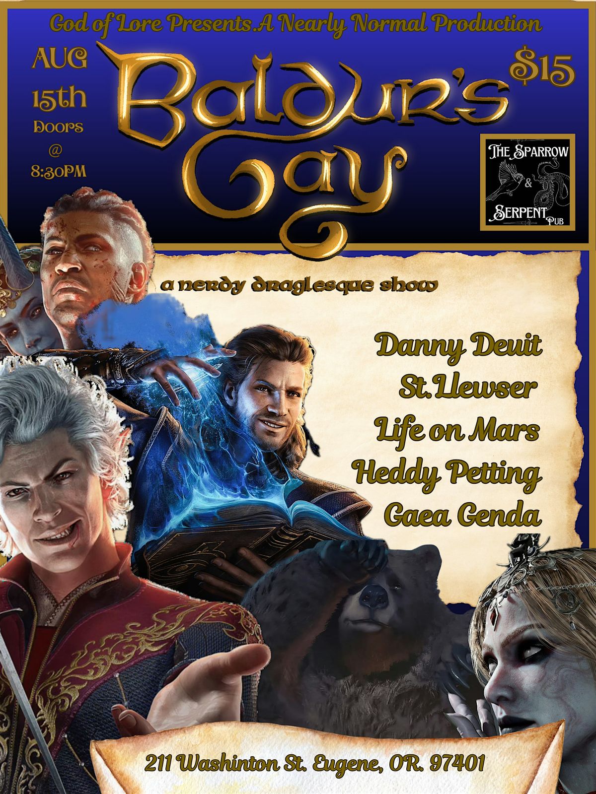 Baldur's Gay, 15 August | Event in Eugene | AllEvents