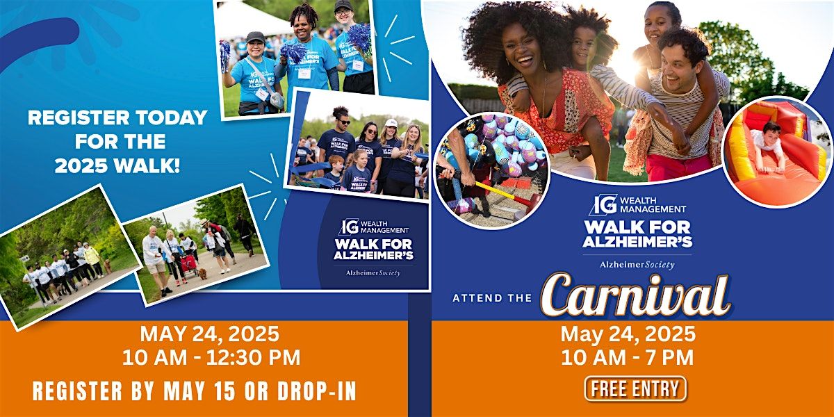 IG Wealth Management Walk for Alzheimer’s & Family Fun Carnival, 24 May | Event in Mississauga | AllEvents