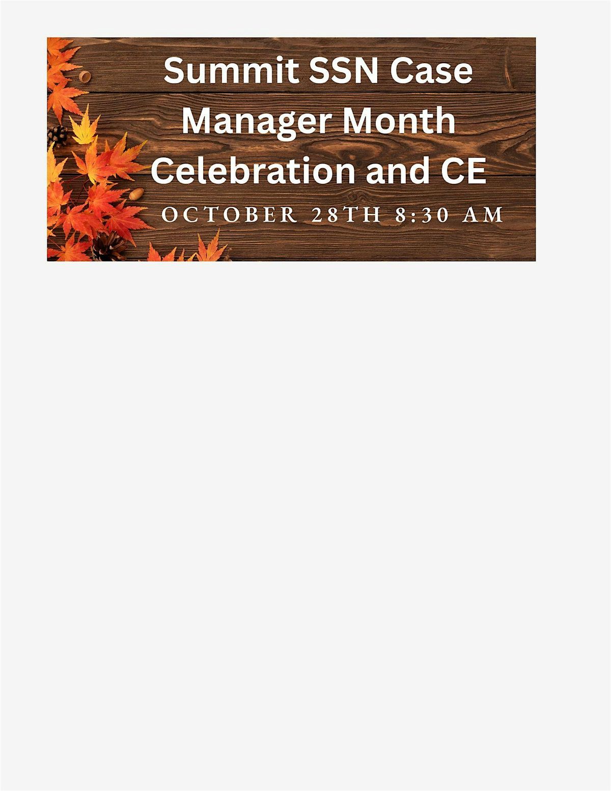 Summit SSN Case Manager Appreciation Month Breakfast Celebration, 28 October | Event in Munroe Falls | AllEvents