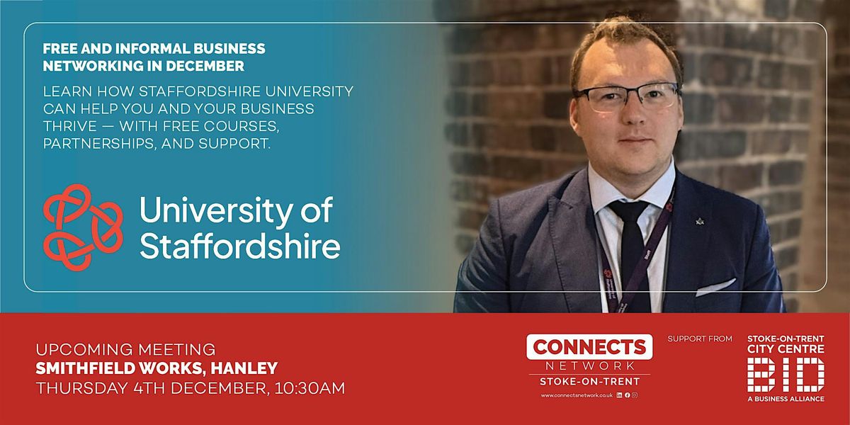 Connects Network Meeting - Stoke-on-Trent - December  2025, 4 December | Event in Hanley | AllEvents
