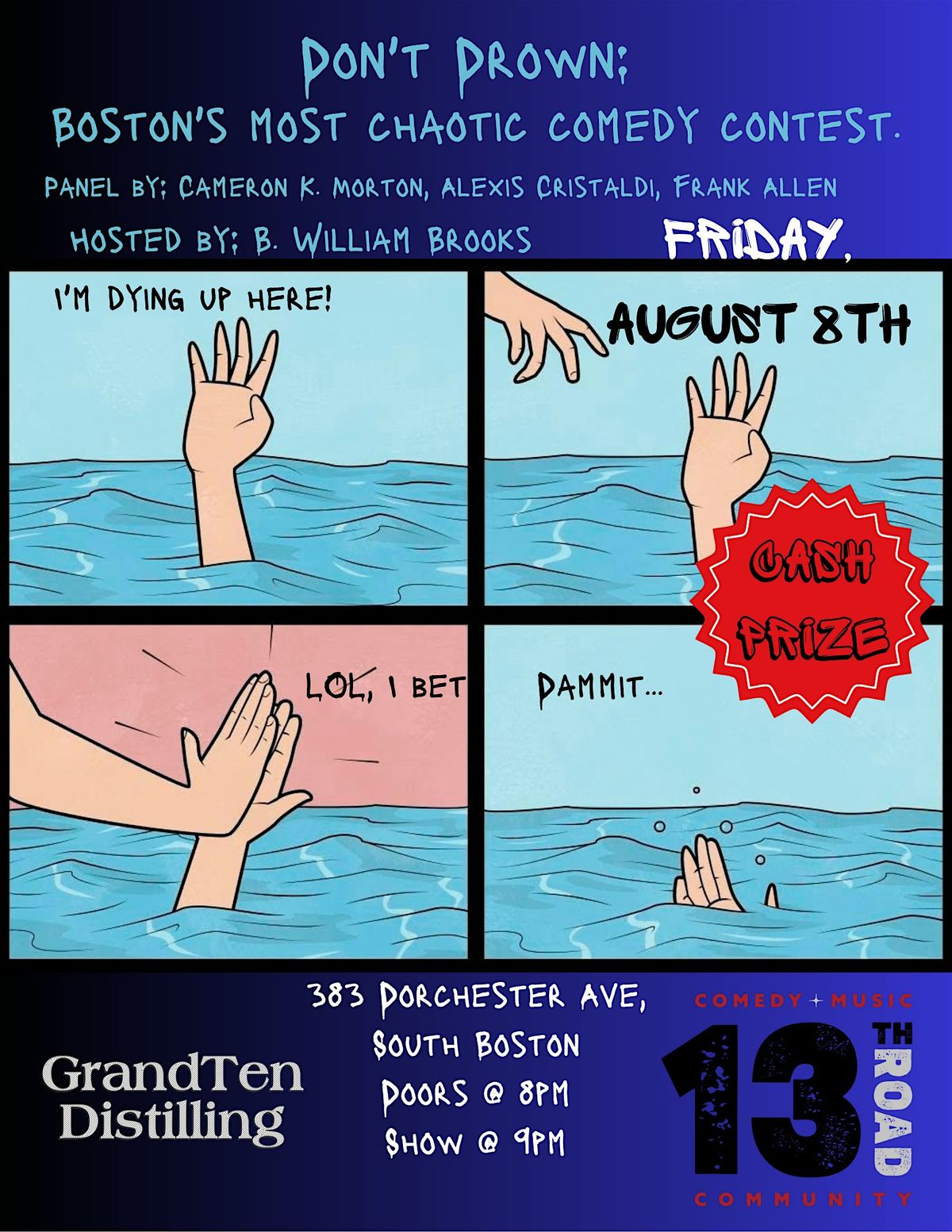 Don't Drown: Boston's Most Chaotic Comedy Contest!, 8 August | Event in Boston | AllEvents