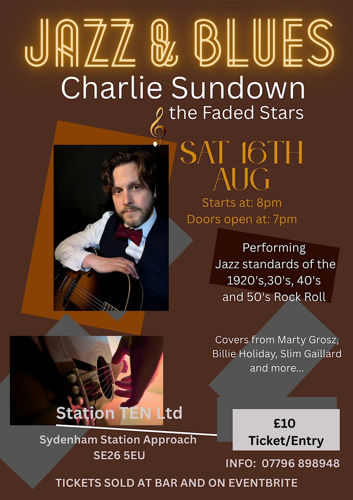 Charlie Sundown & The Faded Stars – Live Jazz & Blues Night, 16 August | Event in London | AllEvents