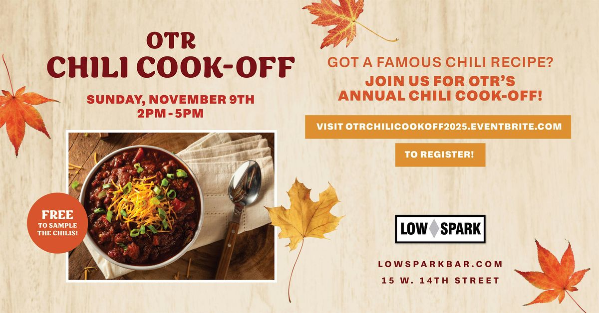 OTR Chili Cook-Off at Low Spark, 2 November | Event in Cincinnati | AllEvents