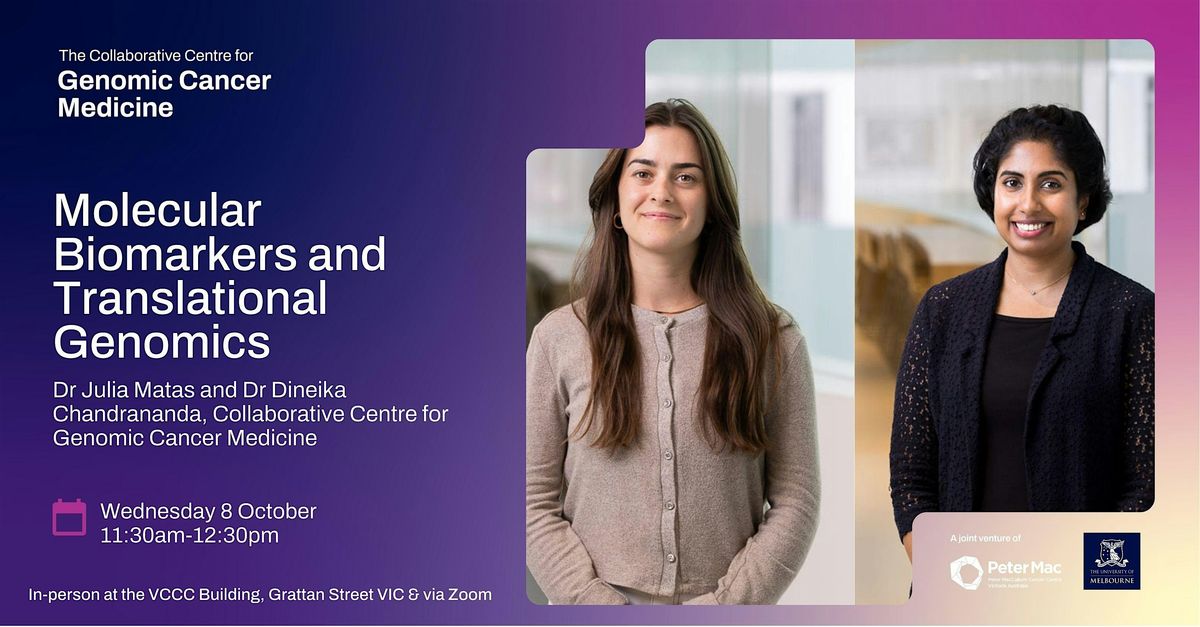SEMINAR | Molecular Biomarkers and Translational Genomics, 8 October | Event in Melbourne | AllEvents
