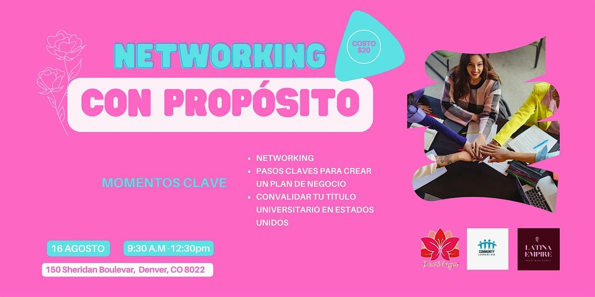 Encuentro de Networking para Profesionales y Emprendedores Hispanas, 16 August | Event in Denver | AllEvents