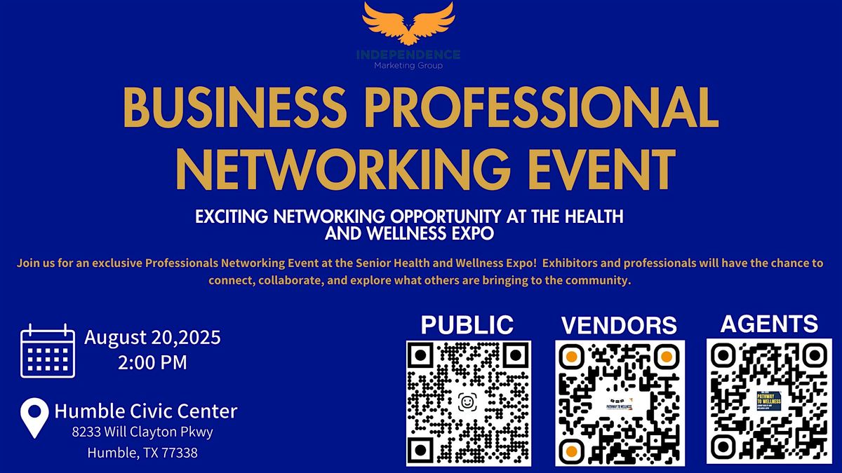 Business Professional Networking Event (afternoon), 20 August | Event in Humble | AllEvents