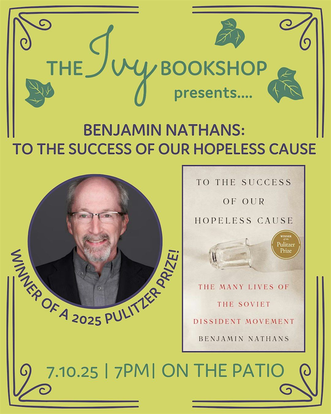 Benjamin Nathans: To the Success of Our Hopeless Cause, 10 July | Event in Baltimore | AllEvents