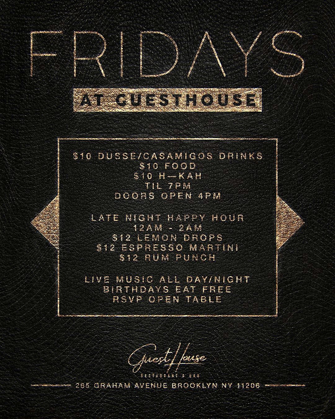 Fridays At GuestHouse | Event in Brooklyn | AllEvents